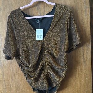 Forever21 copper sparkle party top